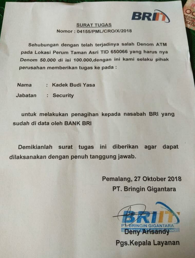 Detail Surat Peringatan Bank Bri Nomer 8