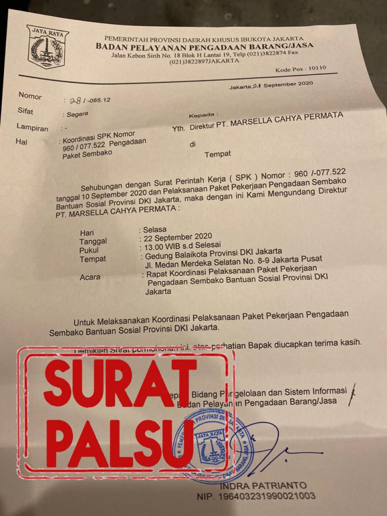 Detail Surat Perintah Kerja Pengadaan Barang Nomer 26