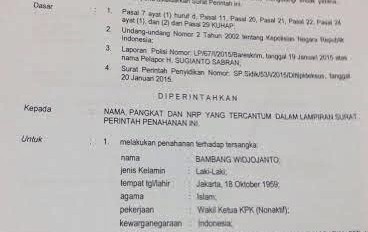 Detail Surat Perintah Penahanan Nomer 28