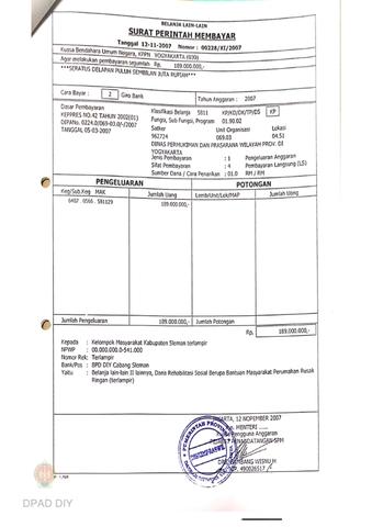 Detail Surat Perintah Pencairan Dana Nomer 33