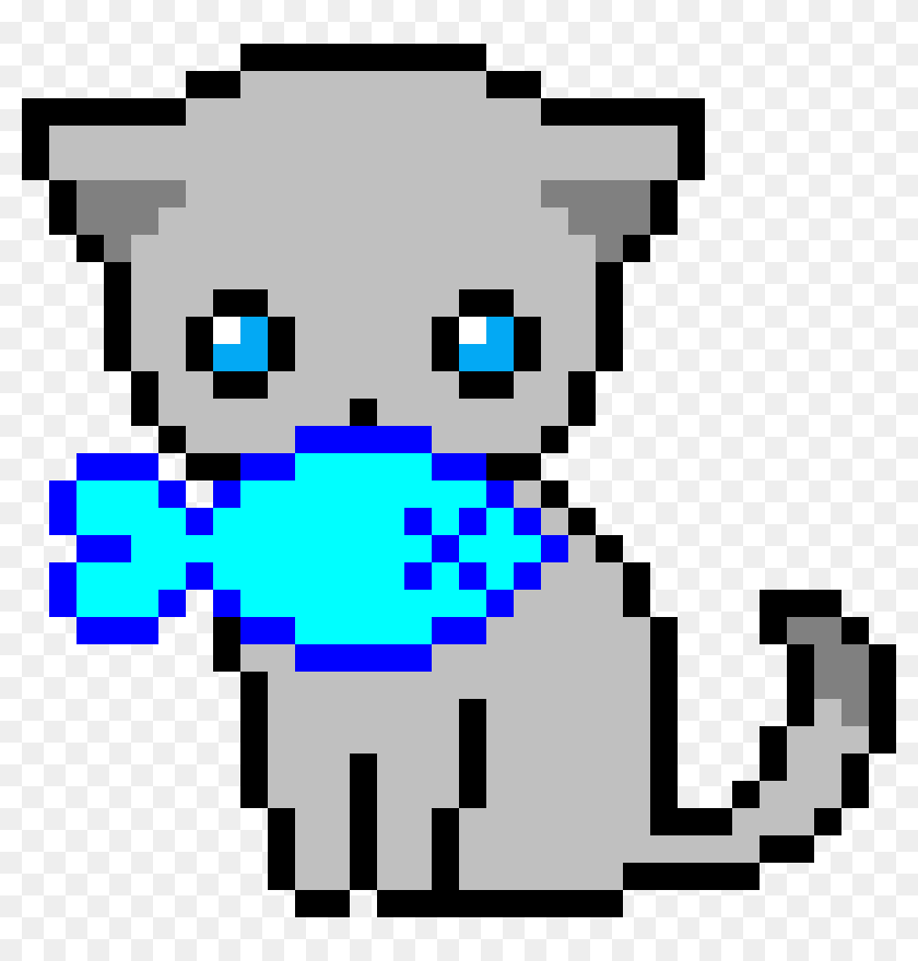 Detail Cat Pixel Art Nomer 24