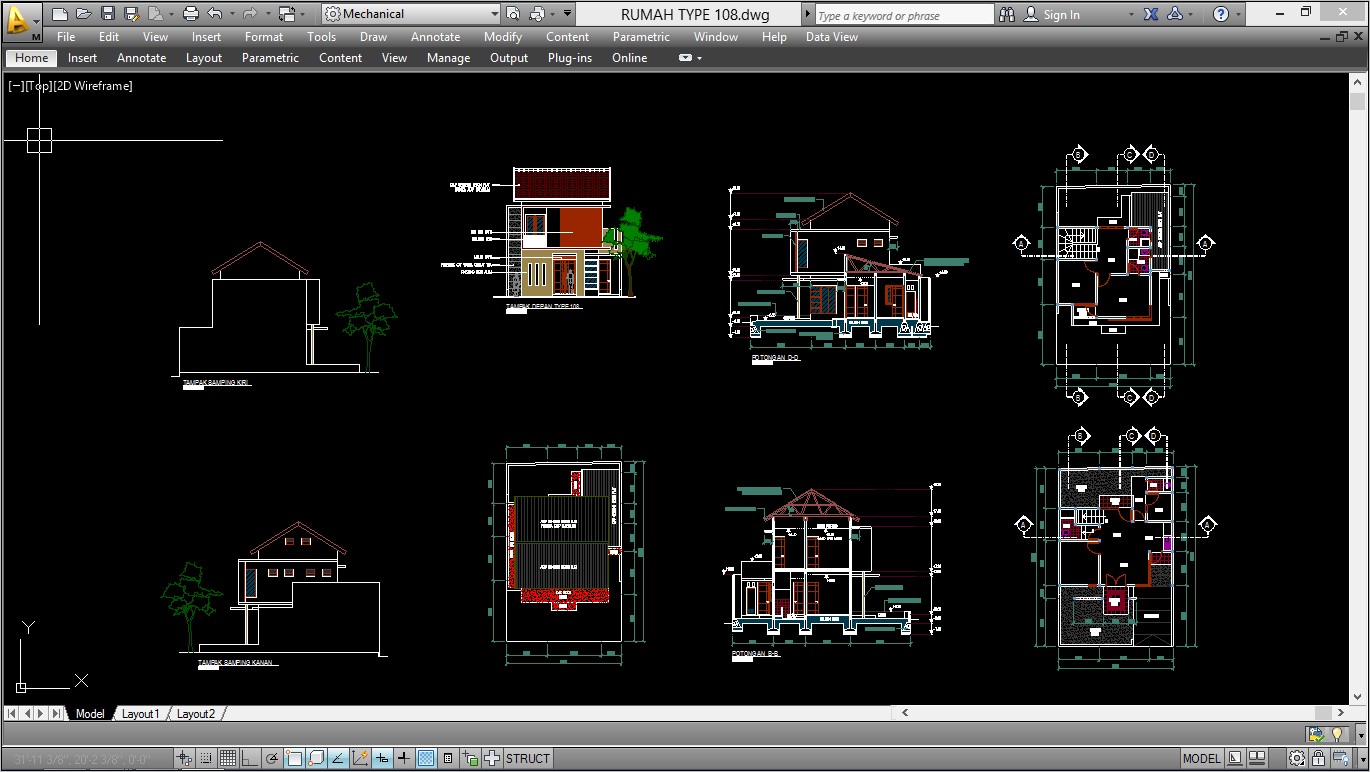 Detail Download Gambar Rumah 2 Lantai Dwg Nomer 32