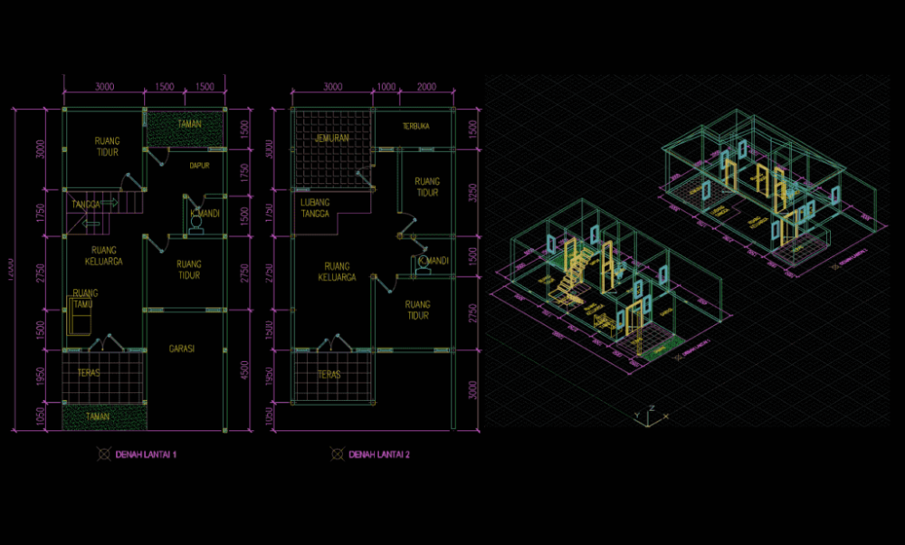 Detail Download Gambar Rumah 2 Lantai Dwg Nomer 33