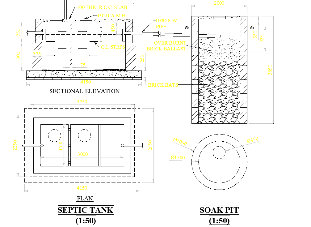 Detail Download Gambar Septic Tank Autocad Nomer 26