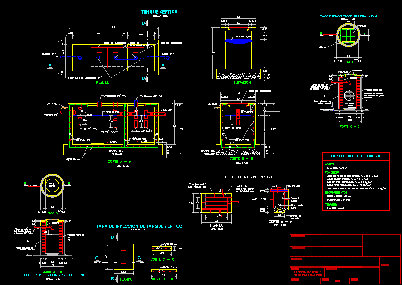 Detail Download Gambar Septic Tank Autocad Nomer 6