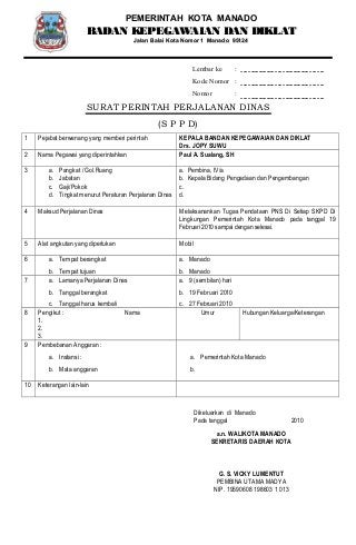 Surat Perintah Perjalanan Dinas - KibrisPDR