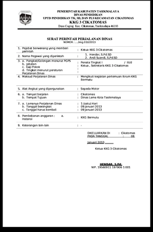 Detail Surat Perintah Perjalanan Dinas Nomer 14