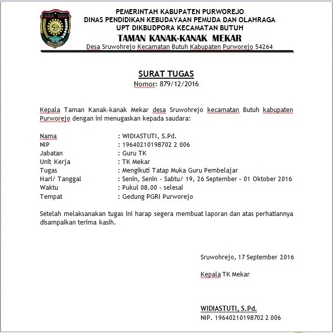 Detail Surat Perintah Perjalanan Dinas Nomer 41