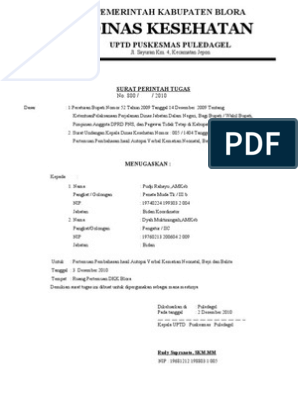 Detail Surat Perintah Tugas Nomer 20