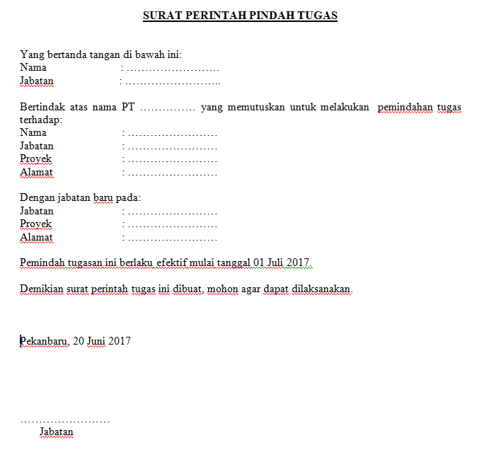 Detail Surat Perintah Tugas Nomer 38