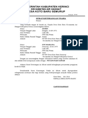 Detail Surat Perizinan Usaha Nomer 38