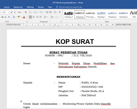 Detail Surat Perjalanan Dinas Perusahaan Nomer 22