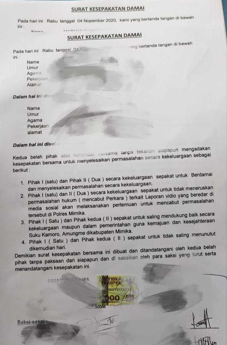 Detail Surat Perjanjian Damai Nomer 47