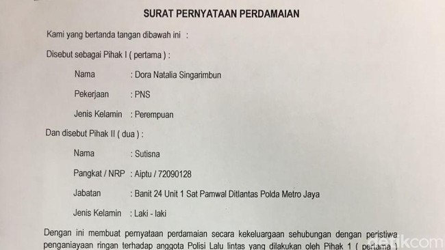 Detail Surat Perjanjian Damai Nomer 49