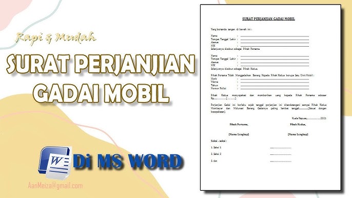 Detail Surat Perjanjian Gadai Nomer 49