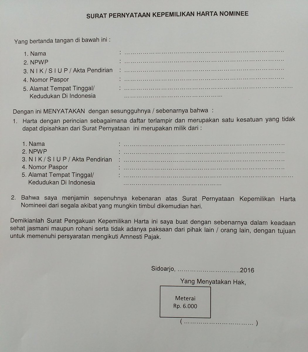 Detail Surat Perjanjian Harta Gono Gini Nomer 10