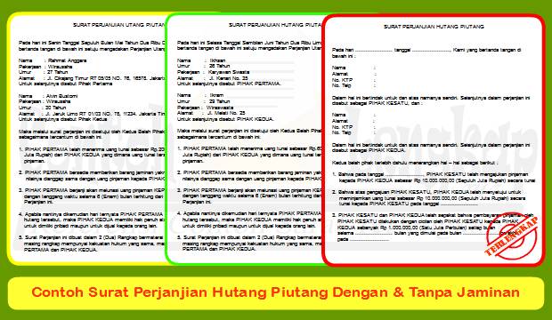Detail Surat Perjanjian Hutang Dengan Jaminan Nomer 30