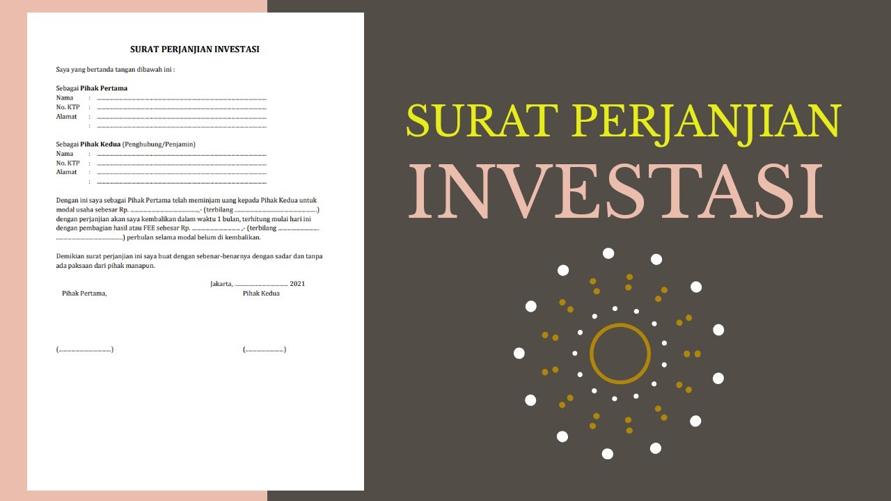 Detail Surat Perjanjian Investasi Nomer 45