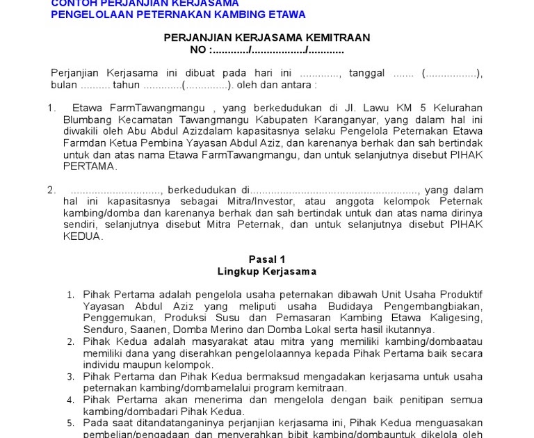 Detail Surat Perjanjian Investasi Nomer 51