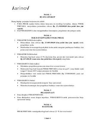 Detail Surat Perjanjian Kerja Sama Nomer 30