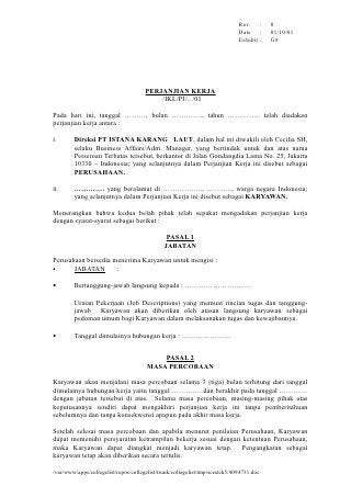 Detail Surat Perjanjian Kerjasama Antar Perusahaan Doc Nomer 11