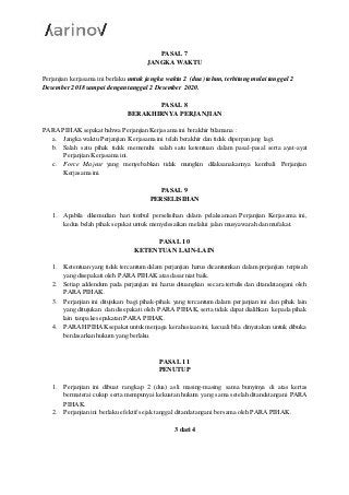 Detail Surat Perjanjian Kerjasama Usaha Nomer 37