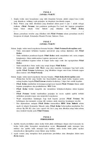 Detail Surat Perjanjian Kesepakatan Bersama Nomer 8