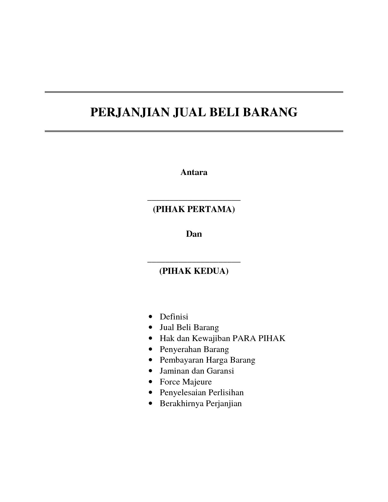 Detail Surat Perjanjian Kredit Barang Nomer 31