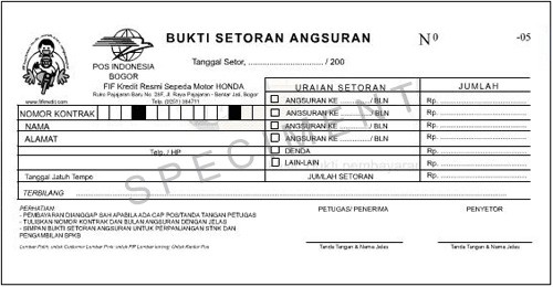 Detail Surat Perjanjian Kredit Motor Fif Nomer 46