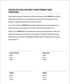 Detail Surat Perjanjian Menyewa Rumah Nomer 44