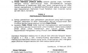 Detail Surat Perjanjian Perdamaian Nomer 40