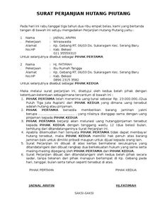 Detail Surat Perjanjian Pinjaman Nomer 16