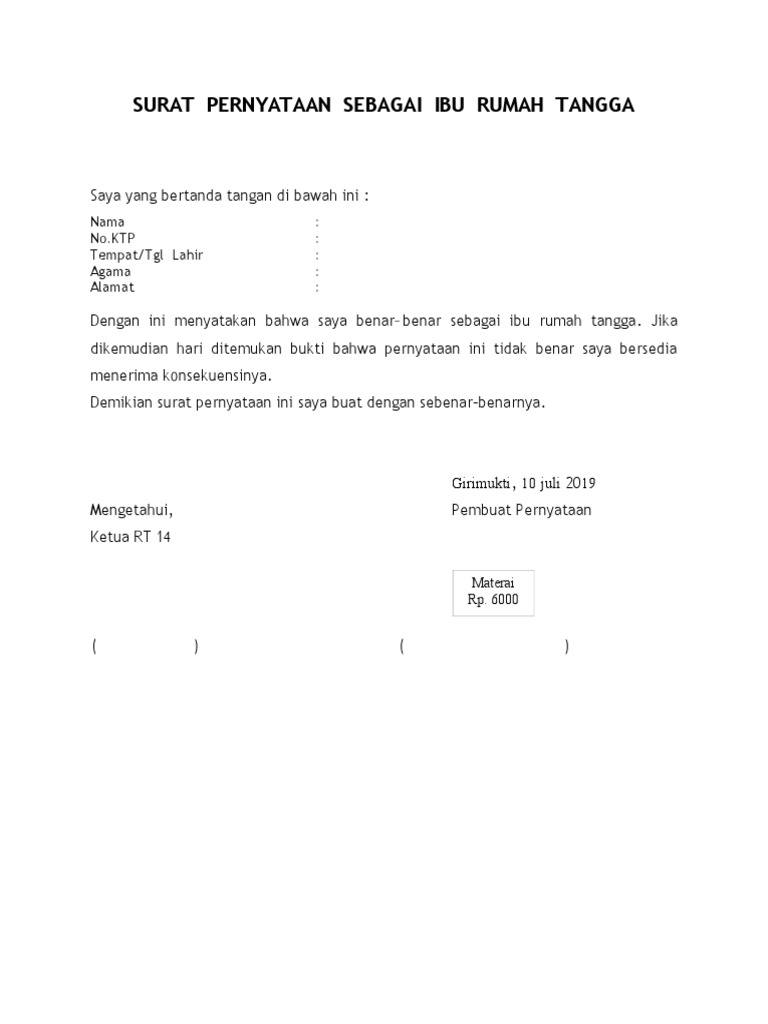 Detail Surat Perjanjian Rumah Tangga Nomer 7