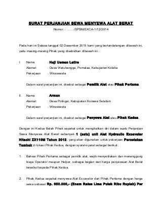 Detail Surat Perjanjian Sewa Menyewa Barang Nomer 12