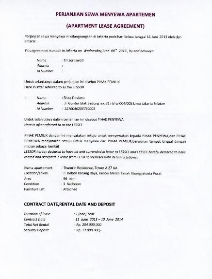 Detail Surat Perjanjian Sewa Menyewa Barang Nomer 10