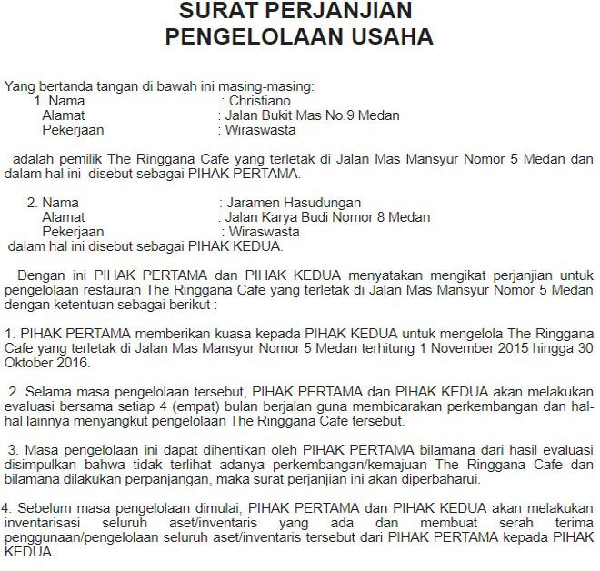 Detail Surat Perjanjian Target Penjualan Nomer 51