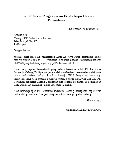 Detail Surat Perkenalan Diri Nomer 28
