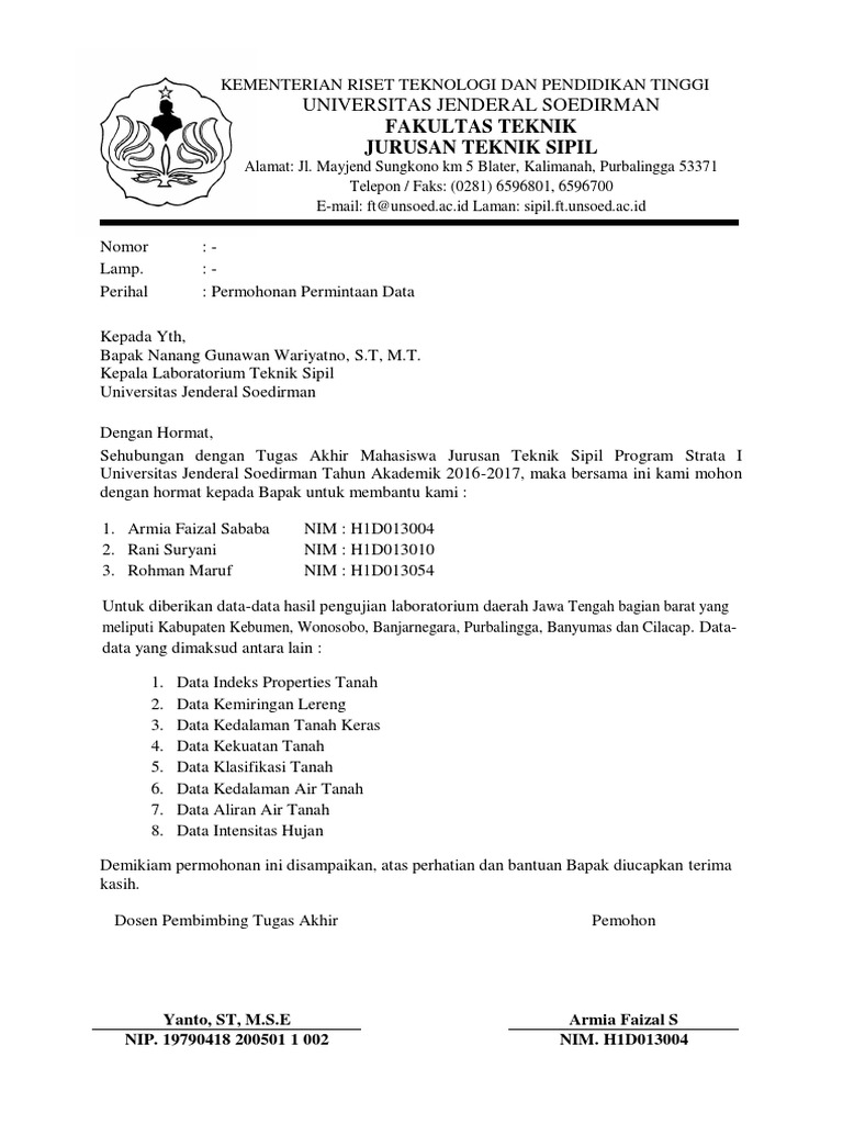 Detail Surat Permintaan Data Nomer 21