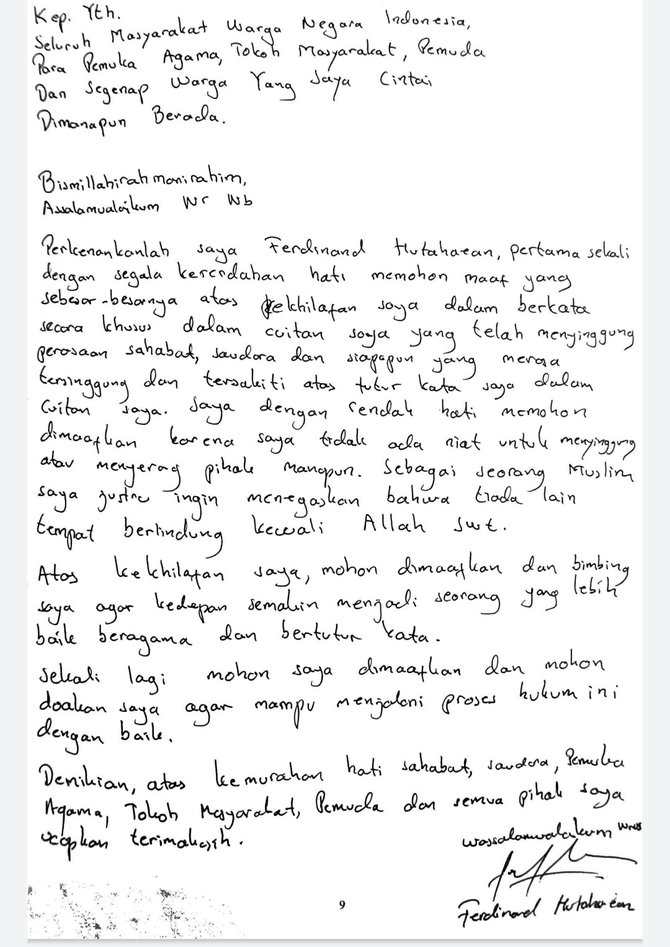 Detail Surat Permintaan Maaf Kepada Teman Nomer 21