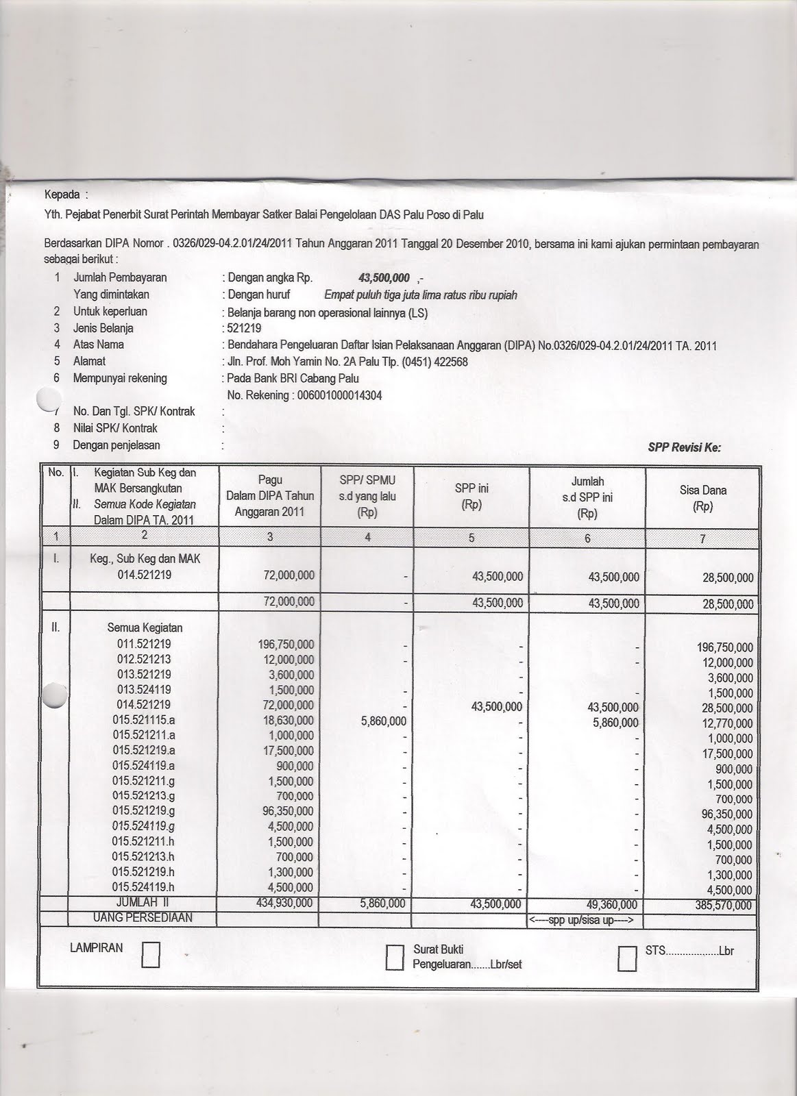 Detail Surat Permintaan Pembayaran Nomer 43