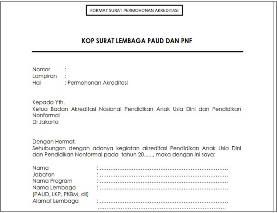 Detail Surat Permohonan Akreditasi Nomer 22