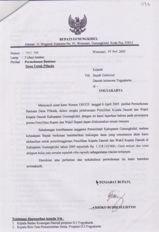 Detail Surat Permohonan Bantuan Dana Nomer 20