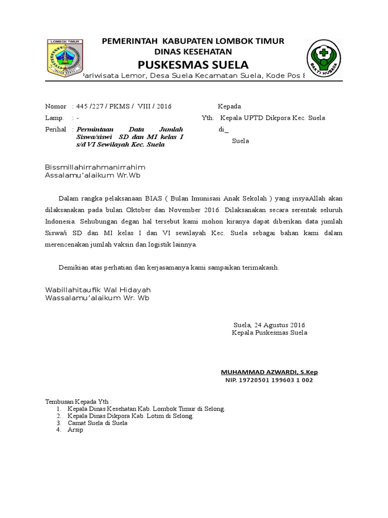 Detail Surat Permohonan Data Nomer 5