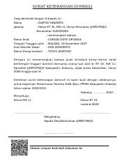 Detail Surat Permohonan Domisili Nomer 19