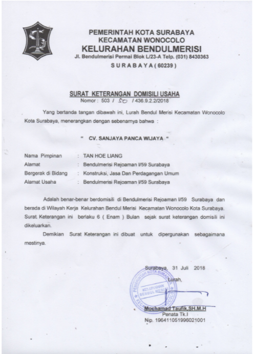 Detail Surat Permohonan Domisili Nomer 22