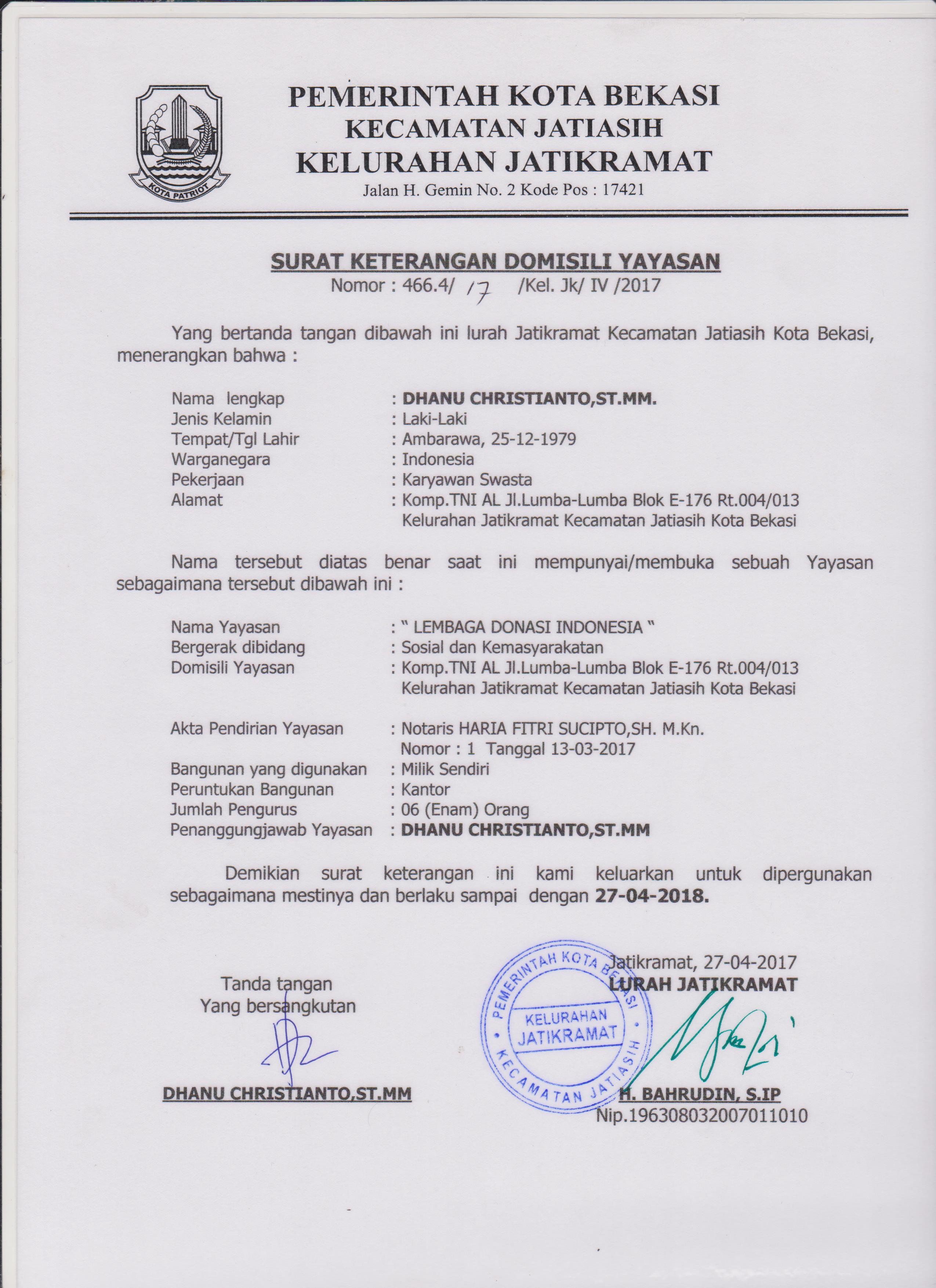 Detail Surat Permohonan Domisili Nomer 31