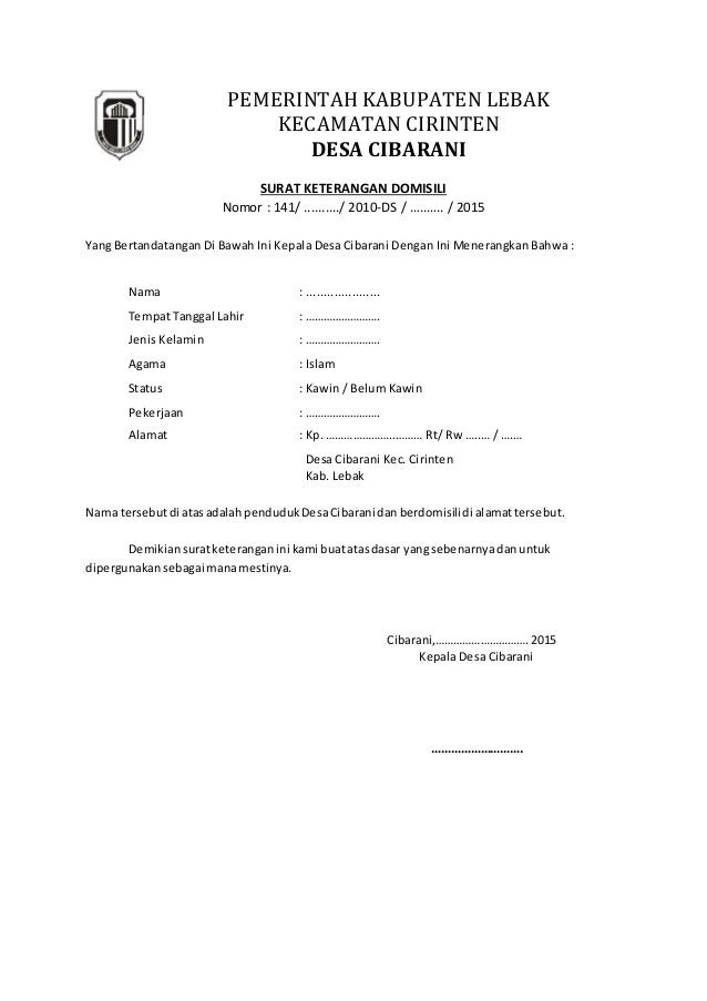 Detail Surat Permohonan Domisili Nomer 40
