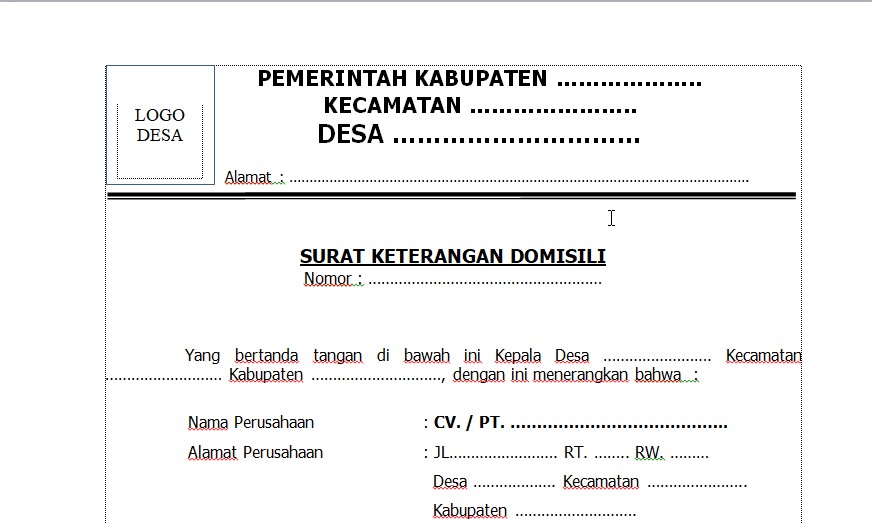 Detail Surat Permohonan Domisili Nomer 44