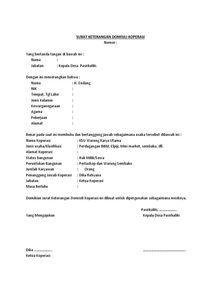 Detail Surat Permohonan Domisili Nomer 48
