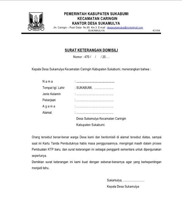 Detail Surat Permohonan Domisili Nomer 49